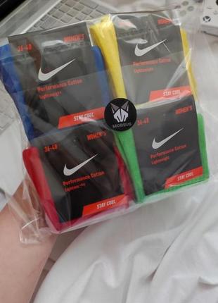 Набір комплект 4 пари шкарпеток nike різнокольорові  високі жіночі2 фото