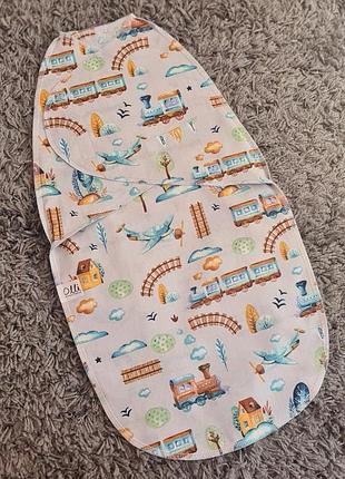 Пеленка-кокон на липучках 0-3 мес