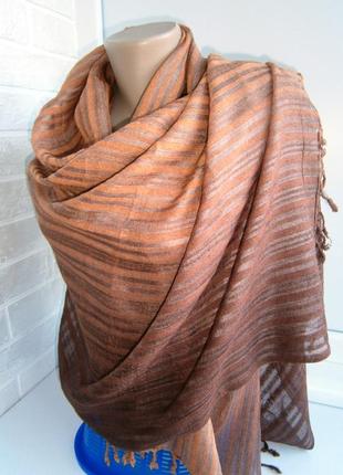 Красивый женский шарф из натурального шелка.4 фото