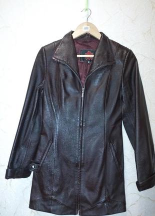 Куртка курточка кожаная удлиненная1 фото