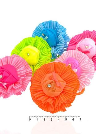 Резинка для волос тонкая для детей с цветком 9795