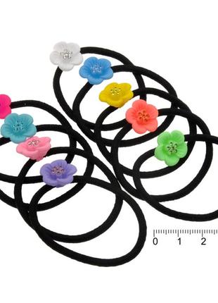 Резинка для волос тонкая fp 11715 цветок пластик