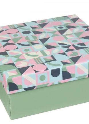 Подарункові коробки квадратні "геометрія" (комплект 3 шт), розм.l: 24.5*24.5*11.5 см2 фото