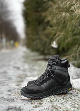 Мужские оригинальные зимние трекинговые ботинки merrell nova sneakers waterproof j0669611 фото