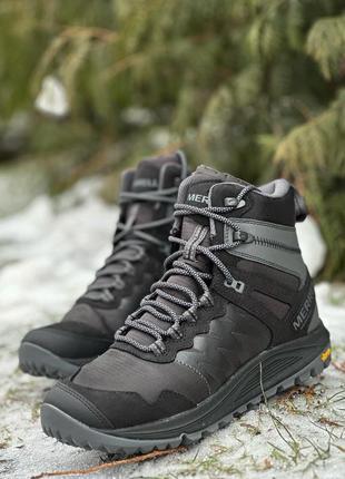 Мужские оригинальные зимние трекинговые ботинки merrell nova sneakers waterproof j0669615 фото