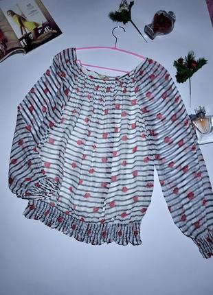 Шелковая блузка в цветочки италия1 фото