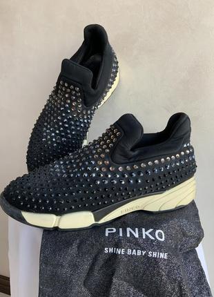 Pinko итальянские кроссовки с камнями swarovski4 фото