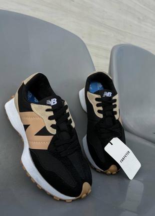 Кроссовки new balance 327 black beige