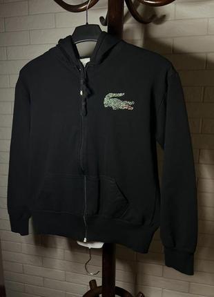 Кофта на замке, свитшот, худи lacoste крокодил, блестки, стразы1 фото