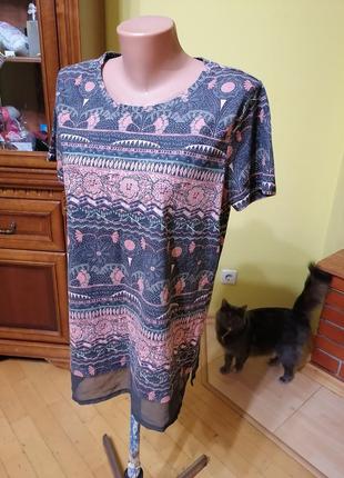 Футболка р. Gina Tricot Abito 'Dolly' nero blu giallo rosa