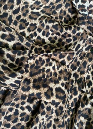 Шикарное свободное платье zara в леопардовый принт5 фото