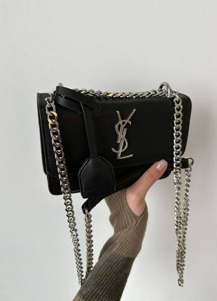 Женская маленькая черная сумка с цепочкой через плечо 🆕 кросс боди3 фото