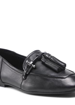 Кожаные лоферы clarks pure2 tassel black