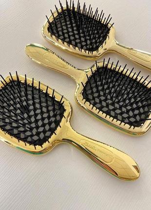 Щітка для волосся janeke superbrush limited gold лімітована лінійка, золото з чорним