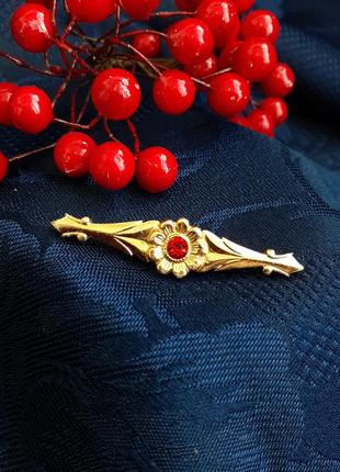 Bar brooch 🌹ссср винтаж брошка советская арт-нуво брошь бар планка клеймо1 фото