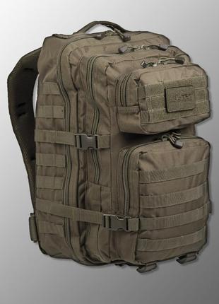 Рюкзак армейский mil-tec assault 36l, тактический, штурмовой, олива объем 36-40 л.