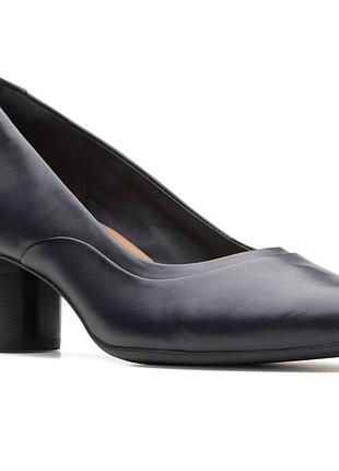 Кожаные туфли clarks un cosmo step black