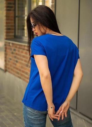 Женская футболка свободная ткань турецкая вискоза размер универсальный 50/542 фото