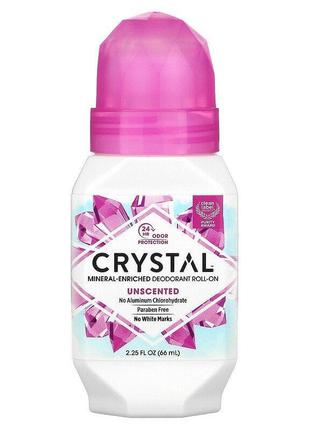 Crystal body deodorant, минеральный шариковый дезодорант, без запаха, 66 мл (2,25 жидк. унции)
