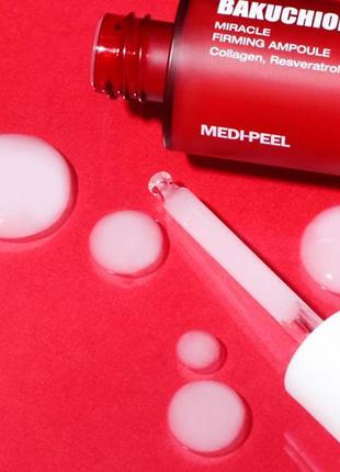 Укрепляющая сыворотка с экстрактом бакучиола medi-peel bakuchiol miracle firming ampoule 30 мл2 фото