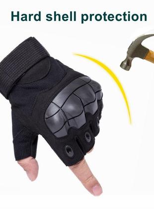 Тактические перчатки без пальцев, мужские армейские военные
