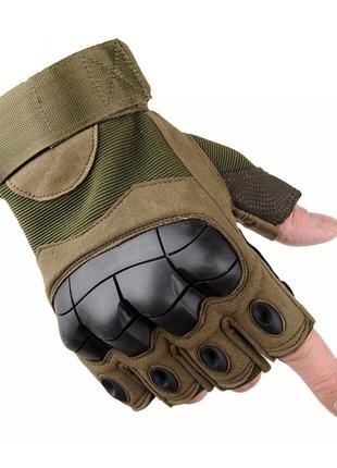 Тактические перчатки без пальцев, мужские армейские военные