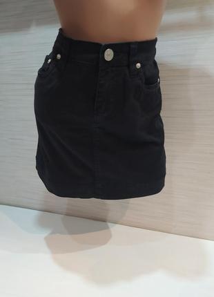 Юбка джинсовая трапеция,юбочка катоновая2 фото