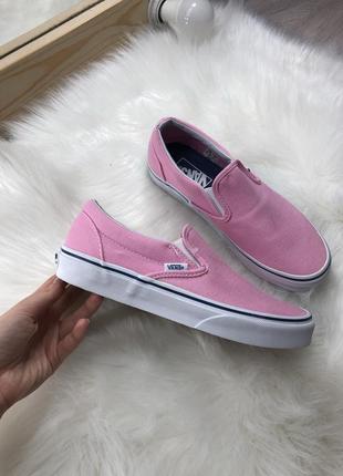 Рожеві сліпони vans slip-on розмір 37