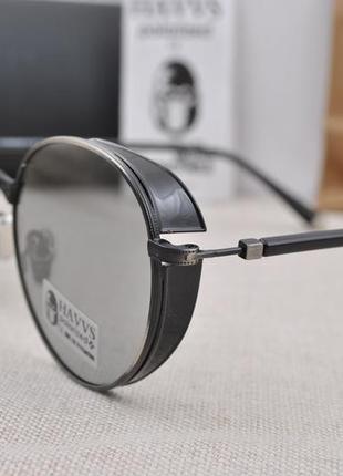 Фирменные солнцезащитные фотохромные очки  havvs polarized hv68009 круглые с боковой шорой хамелеон2 фото