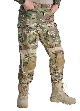 Брюки с наколенниками мультикам со спандекс-вставками тактические spec-ops trousers genii тактические брюки