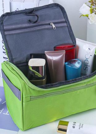 Косметичка органайзер підвісна сундук travel bag зелений1 фото