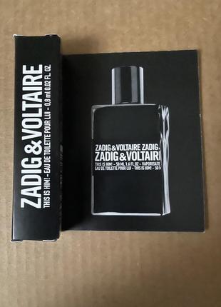 Zadig & voltaire this is him туалетная вода 0,8ml1 фото