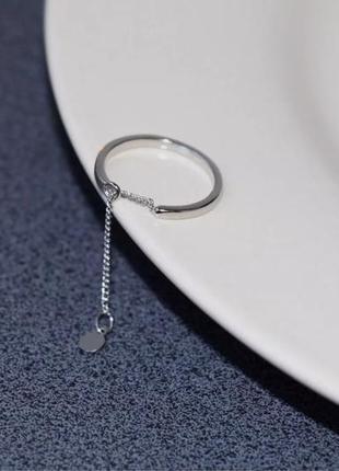 Стильное кольцо с монеткой, серебро 925