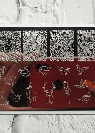 Пластина для стемпинга стемпинга дизайна ногтей маникюра штамп лак холдер