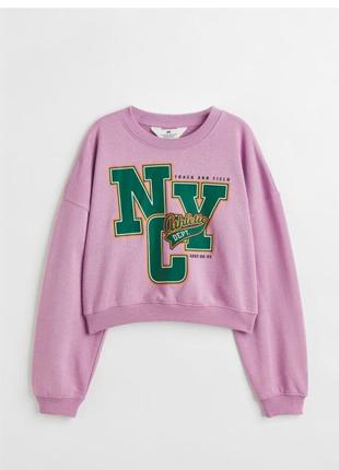 Світшот світшоти толстовка кофта футболка h&m принт двунитка