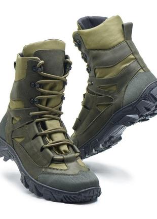 Берці тактичні високі демісезонні хакі, черевики військові весняні рр39-46, берцы тактические олива, демисезонные, ботинки военные деми хакі7 фото