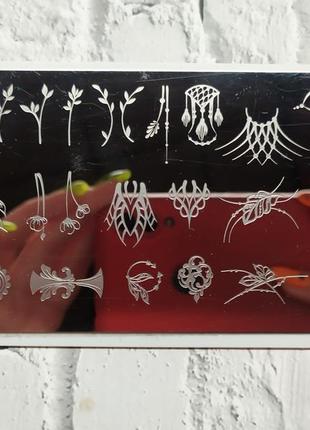 Пластина для стемпинга стемпинга дизайна ногтей маникюра штамп лак холдер