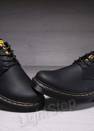 Туфли мужские кожаные dr. martens black smooth4 фото