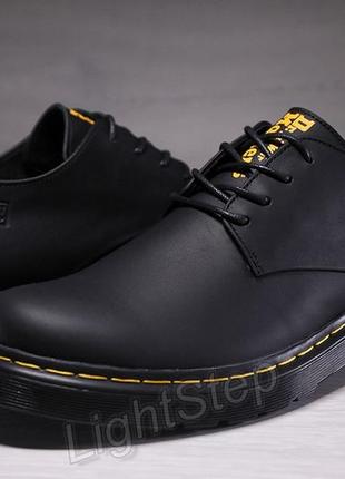 Туфли мужские кожаные dr. martens black smooth3 фото