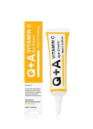 Живильний крем для шкіри навколо очей з вітаміном c q+a vitamin c eye cream, 15мл