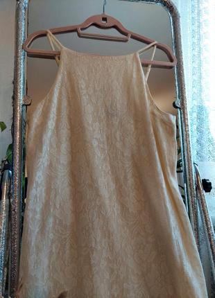 Бежева бавовняна сукня - комбінація asos (розмір 10-12)5 фото