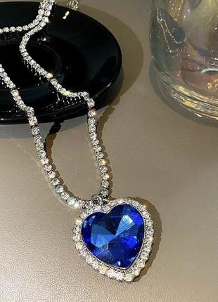 Женское ожерелье сердце океана3 фото