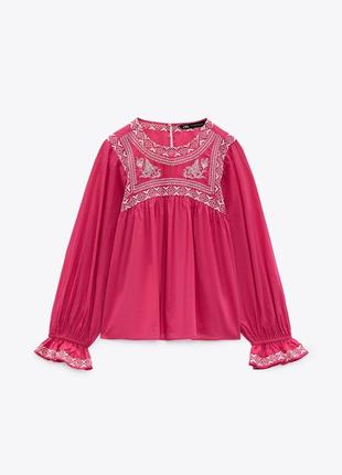 Zara блуза - вышиванка1 фото