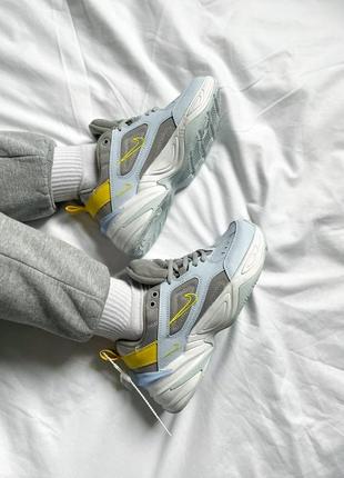 Кроссовки nike m2k tekno "half blue atmosphere grey"5 фото