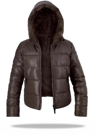 Куртка женская freever af 2277 коричневая2 фото