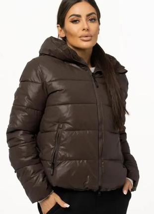 Куртка женская freever af 2277 коричневая1 фото