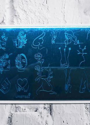 Пластина для стемпинга стемпинга дизайна ногтей маникюра стемпинг пластины штамп лак холдер стемпинг