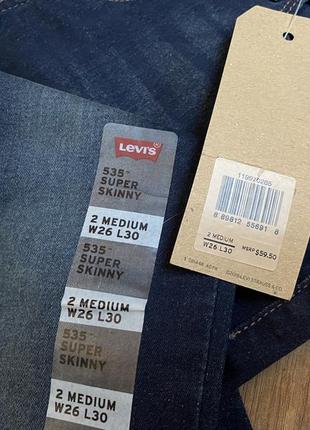 Нові levi’s (оригінал) 535 (710 / 711) р. 26 джинси жіночі стрейчеві брюки штани3 фото