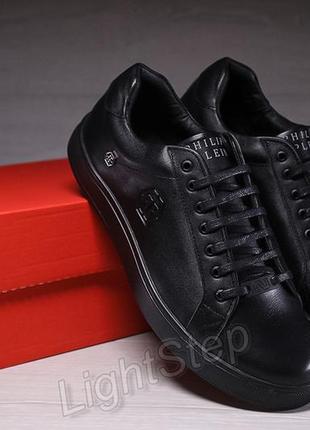 Чоловічі шкіряні кеди кросівки philipp plein