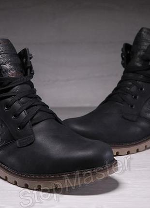 Кожаные мужские ботинки levis leather jax shoes8 фото